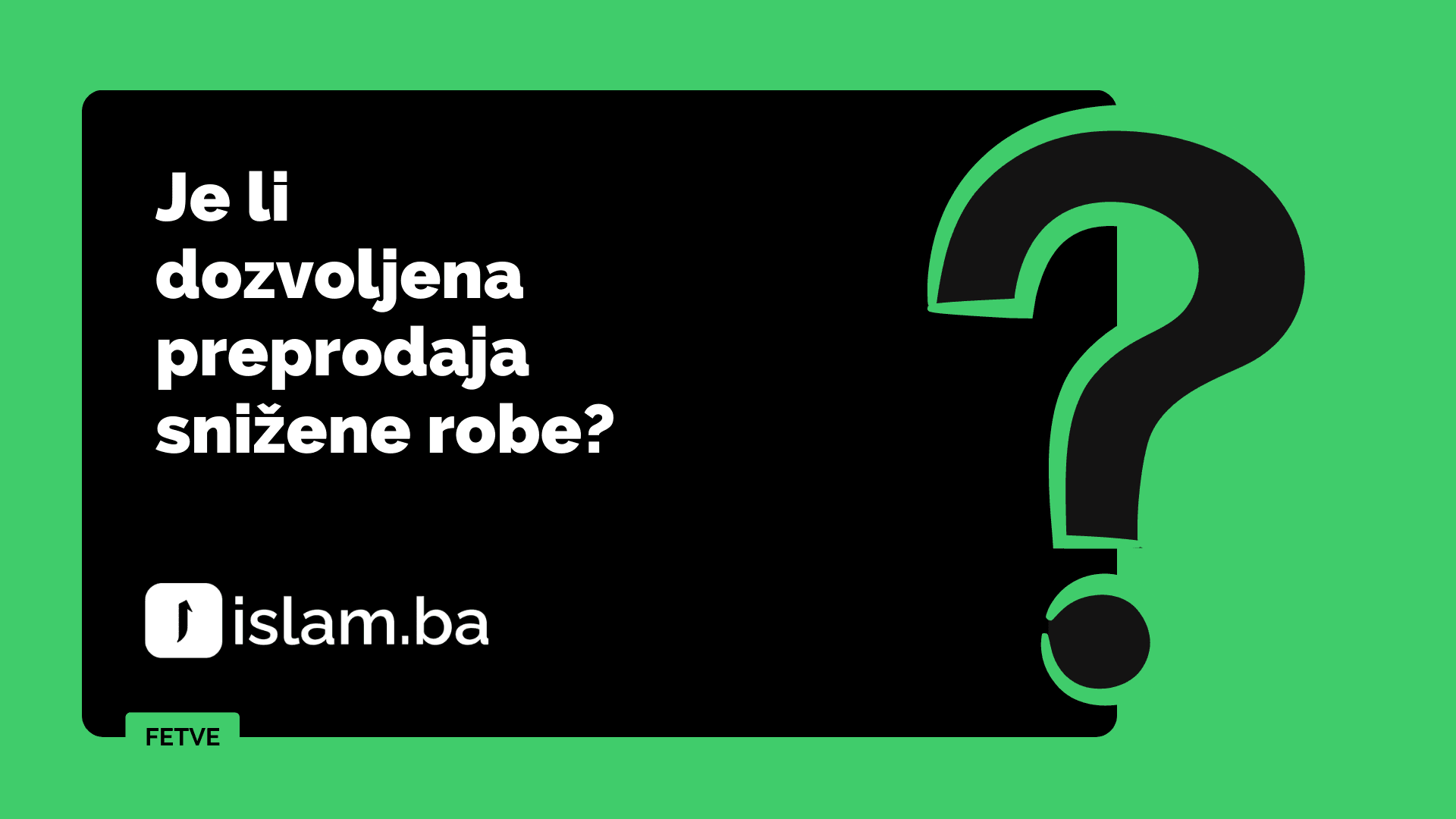 Provjeri znanje: Je li dozvoljena preprodaja snižene robe?